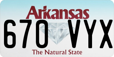 AR license plate 670VYX