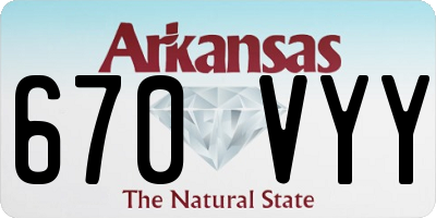 AR license plate 670VYY
