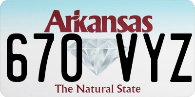 AR license plate 670VYZ