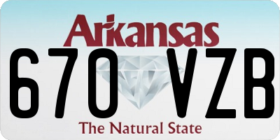 AR license plate 670VZB