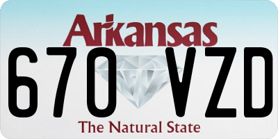 AR license plate 670VZD