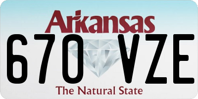 AR license plate 670VZE