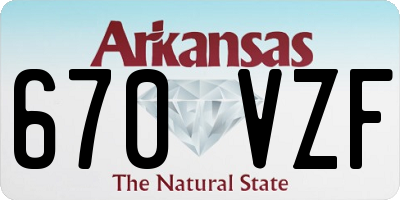 AR license plate 670VZF