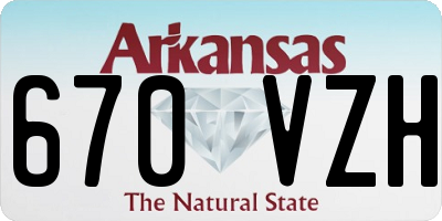 AR license plate 670VZH