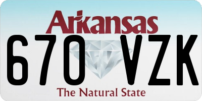 AR license plate 670VZK
