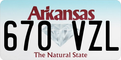 AR license plate 670VZL