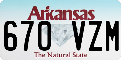 AR license plate 670VZM
