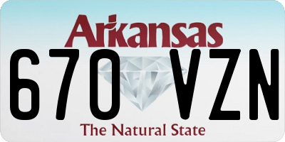AR license plate 670VZN