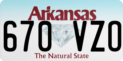 AR license plate 670VZO
