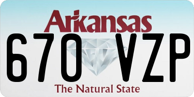 AR license plate 670VZP