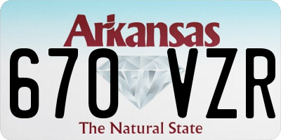 AR license plate 670VZR