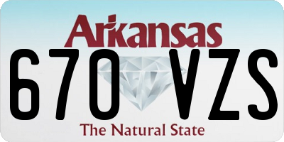 AR license plate 670VZS