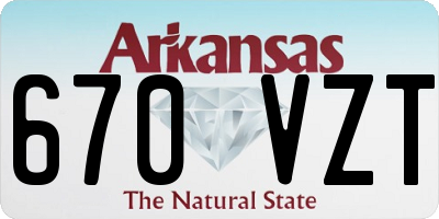 AR license plate 670VZT