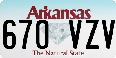 AR license plate 670VZV