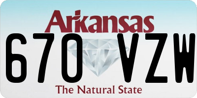 AR license plate 670VZW