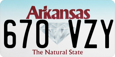 AR license plate 670VZY