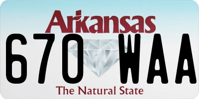 AR license plate 670WAA