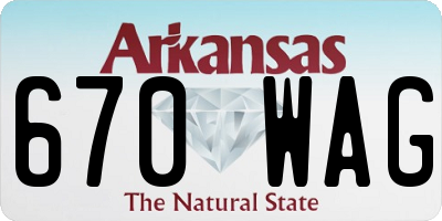 AR license plate 670WAG