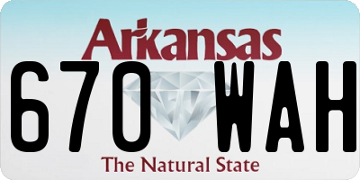 AR license plate 670WAH