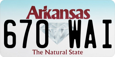 AR license plate 670WAI