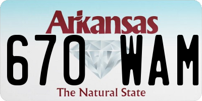 AR license plate 670WAM