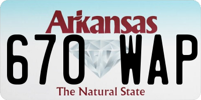 AR license plate 670WAP