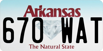 AR license plate 670WAT