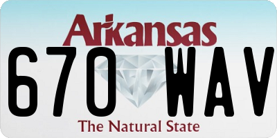 AR license plate 670WAV