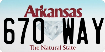 AR license plate 670WAY