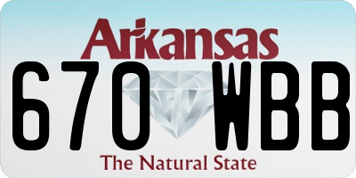 AR license plate 670WBB