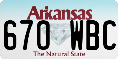 AR license plate 670WBC