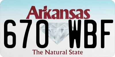 AR license plate 670WBF