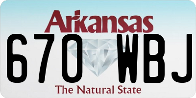 AR license plate 670WBJ