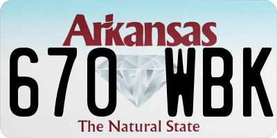 AR license plate 670WBK