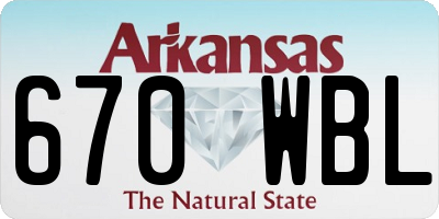 AR license plate 670WBL