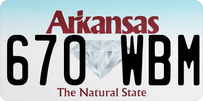 AR license plate 670WBM
