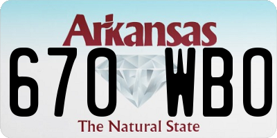 AR license plate 670WBO