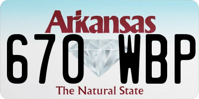 AR license plate 670WBP