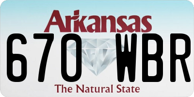 AR license plate 670WBR