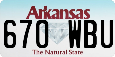 AR license plate 670WBU