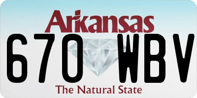 AR license plate 670WBV