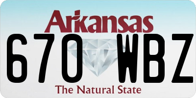 AR license plate 670WBZ