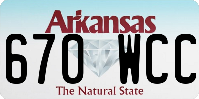 AR license plate 670WCC