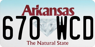 AR license plate 670WCD