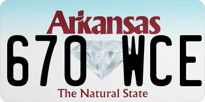 AR license plate 670WCE
