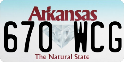 AR license plate 670WCG