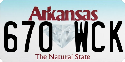 AR license plate 670WCK