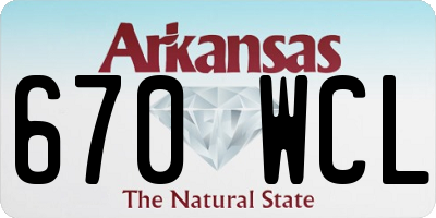 AR license plate 670WCL
