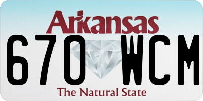 AR license plate 670WCM