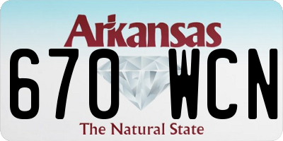 AR license plate 670WCN